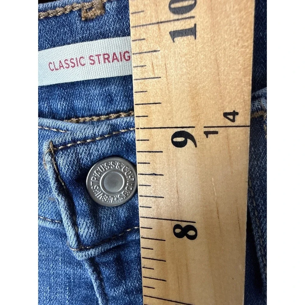 Levi's‎ Classic Straight Jeans Women 27 Blue Stretch Medium Wash Travel Work EUC